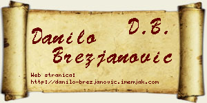 Danilo Brezjanović vizit kartica